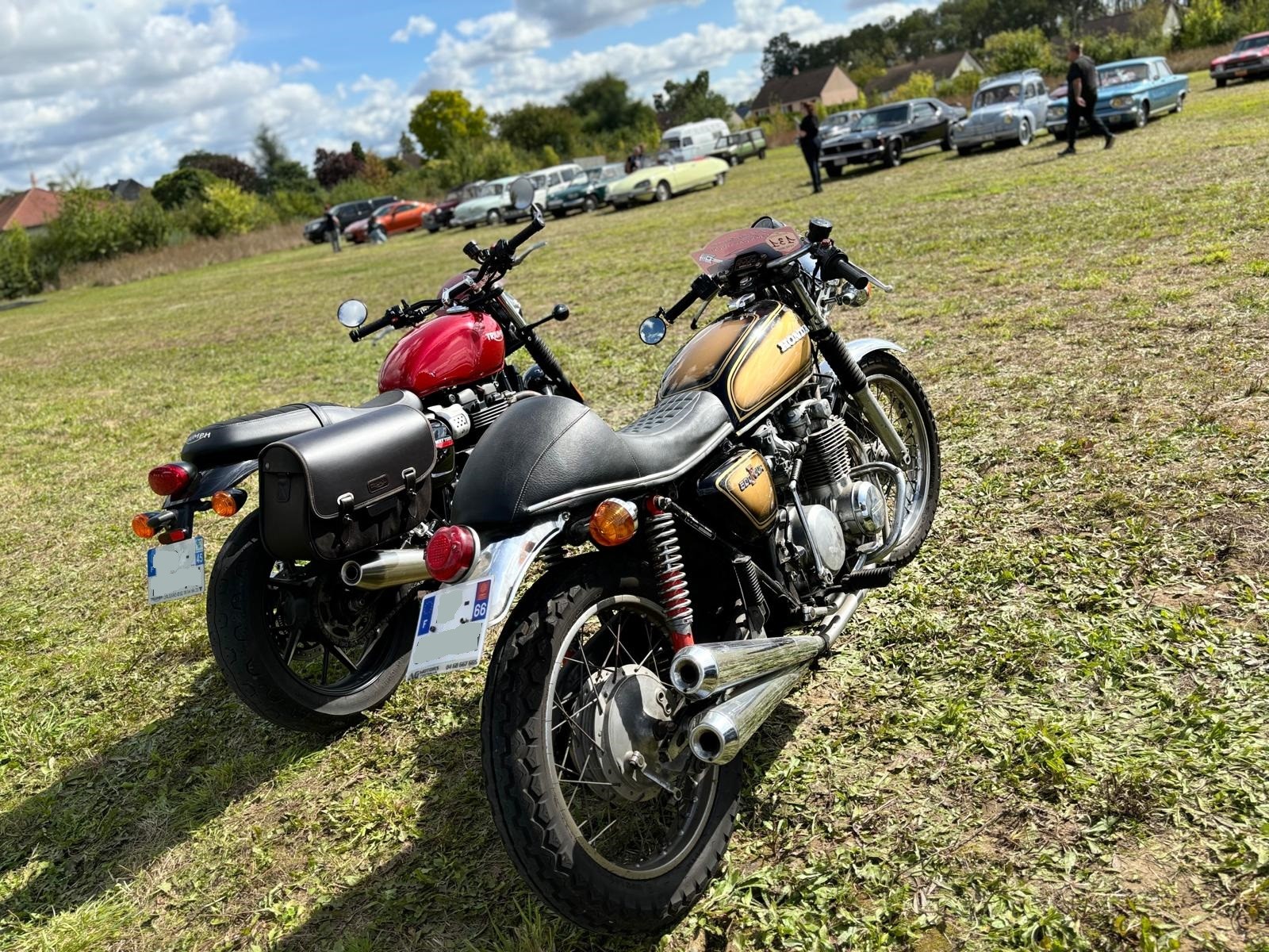 Moto honda et triumph